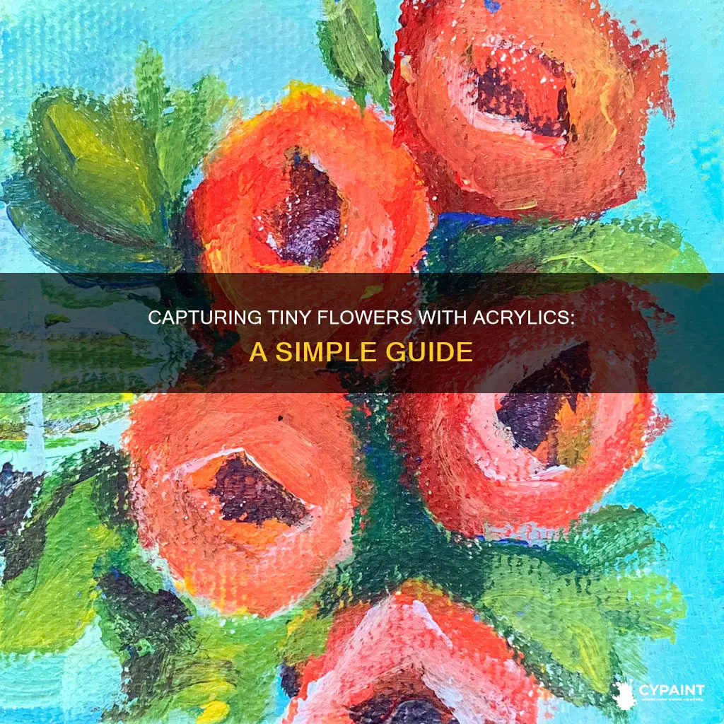 how to paint a tiny flower with acrilic paints