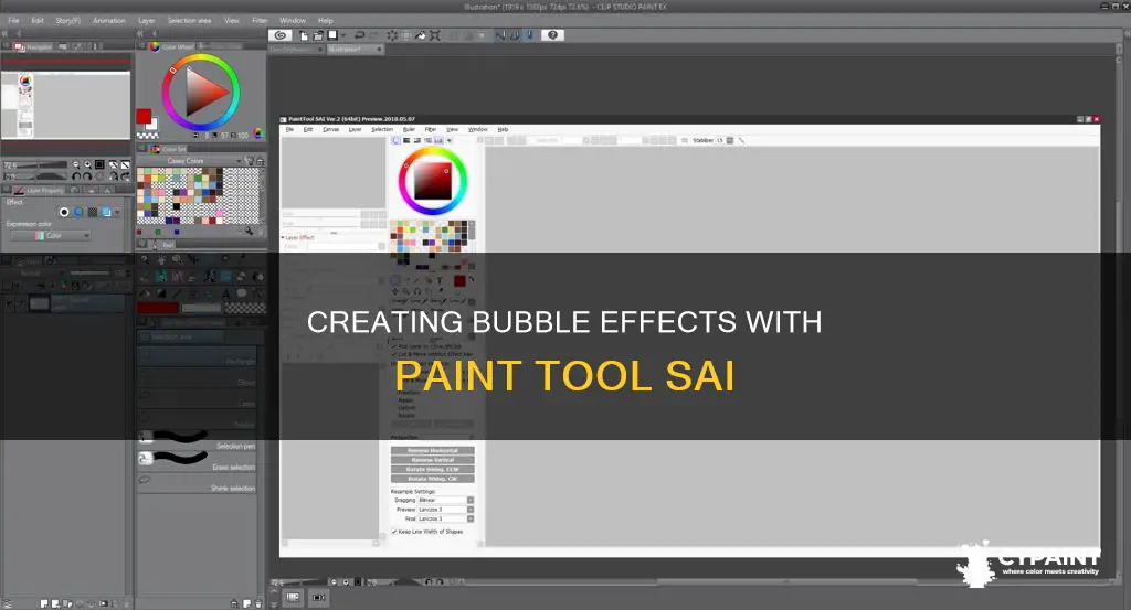 how to paint a transparent bubble paint tool sai