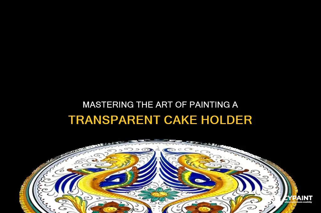 how to paint a transparent cake holder