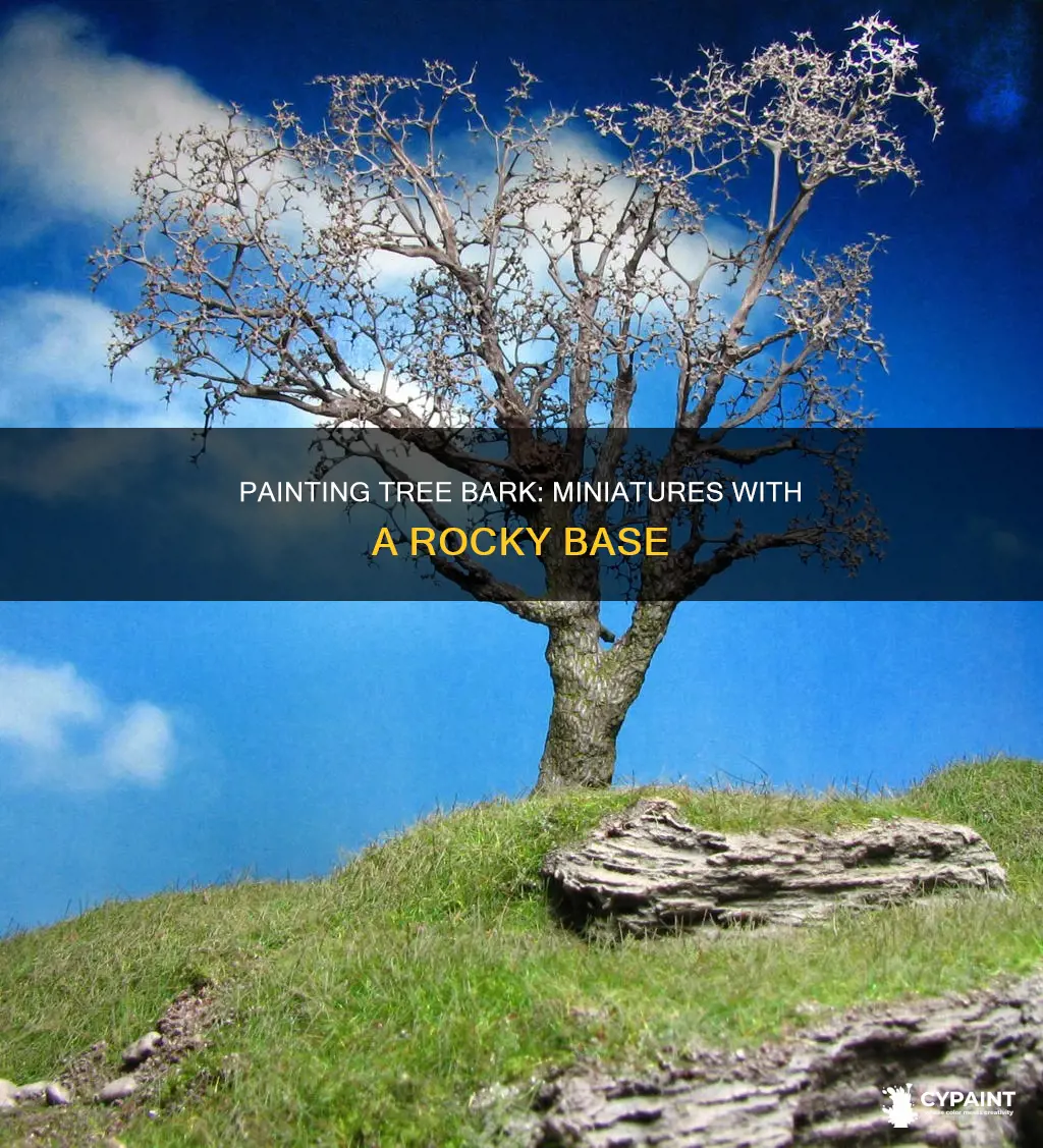 how to paint a tree bark rocky mineature base
