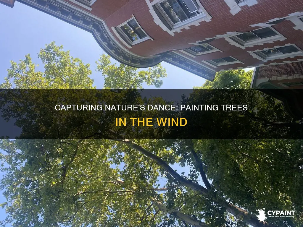 how to paint a tree blowing in the wind