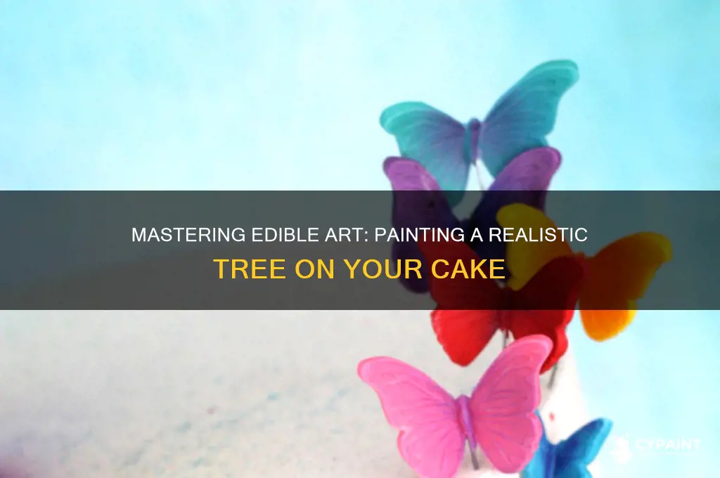 how to paint a tree on a cake