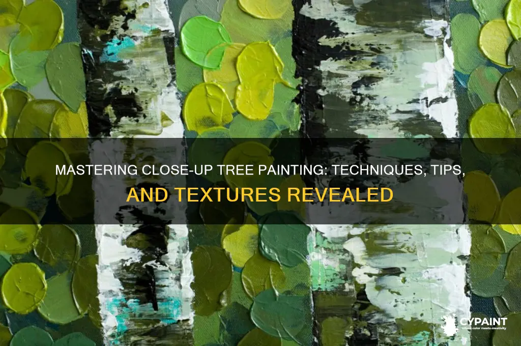 how to paint a tree up close