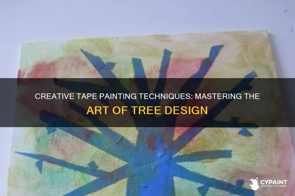 how to paint a tree with tape