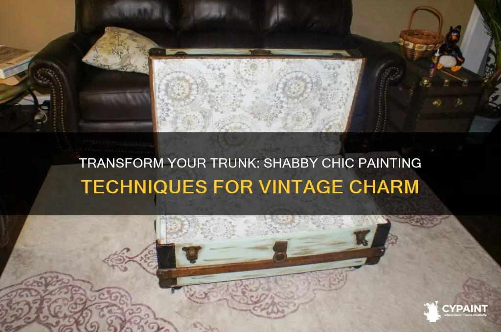 how to paint a trunk shabby chic