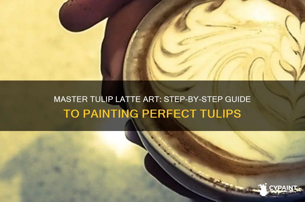 how to paint a tulip latte art art