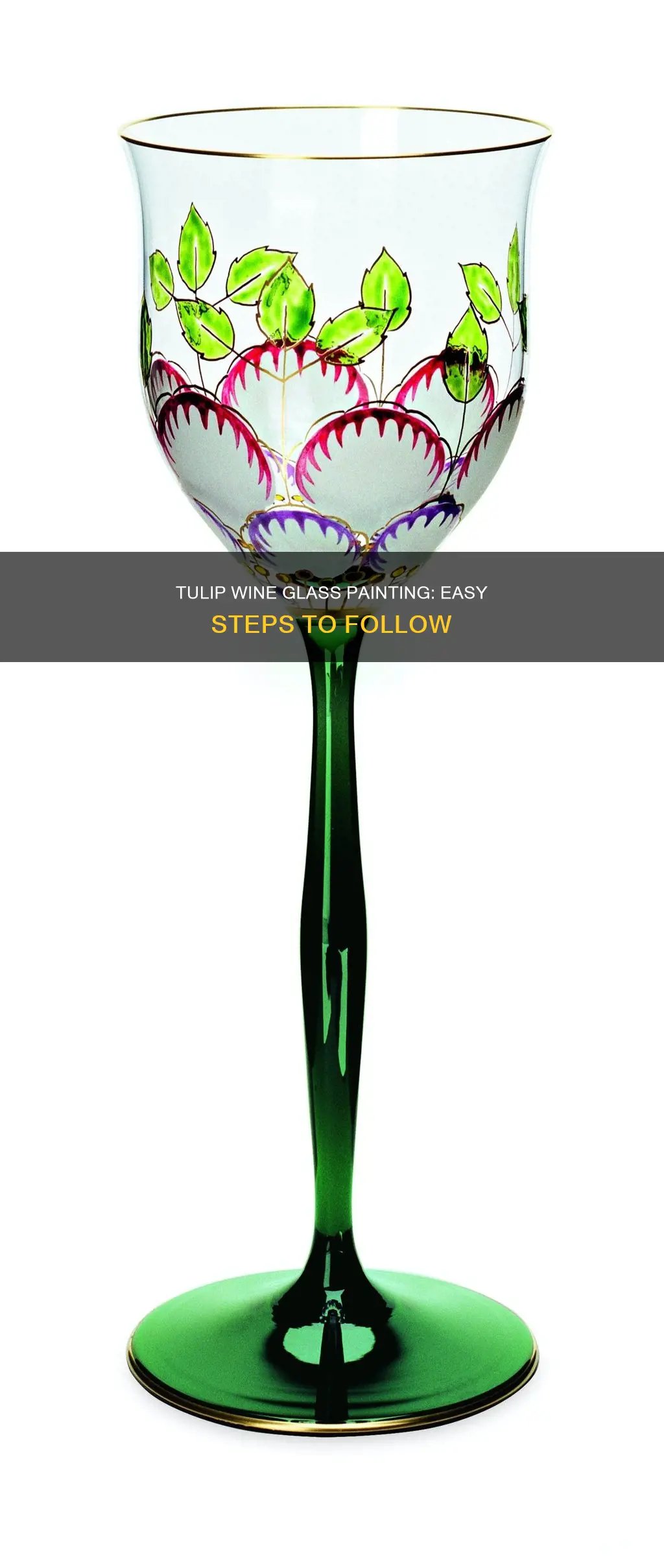 how to paint a tulip on a wine glass