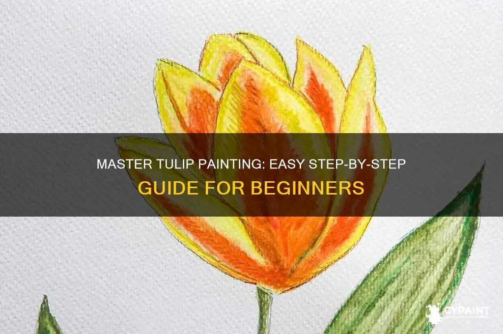 how to paint a tulip step by step
