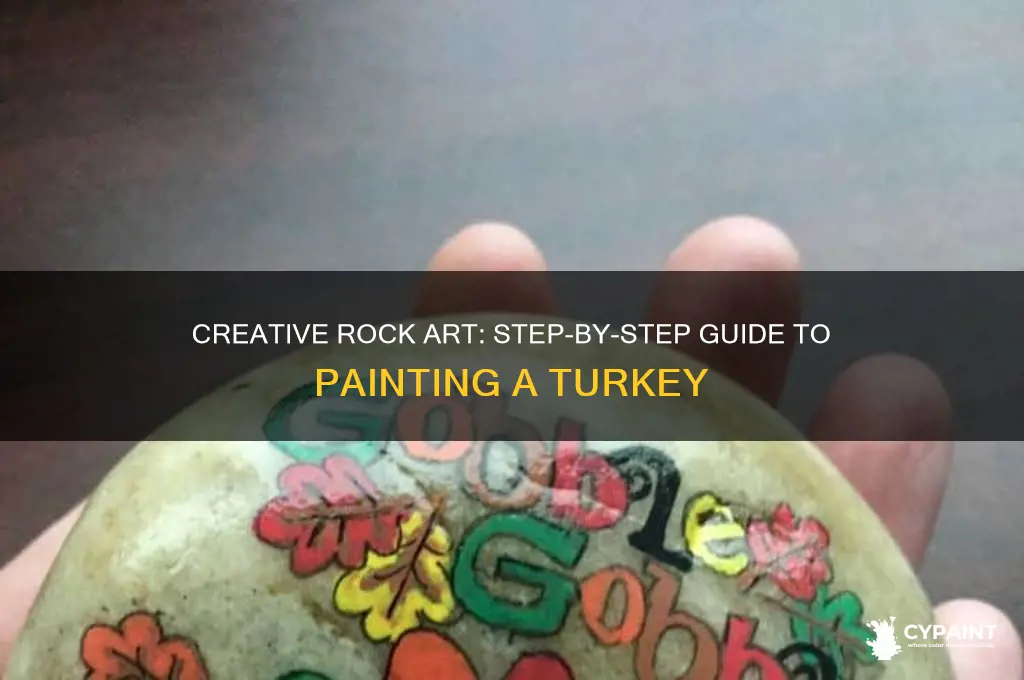 how to paint a turkey on a rock