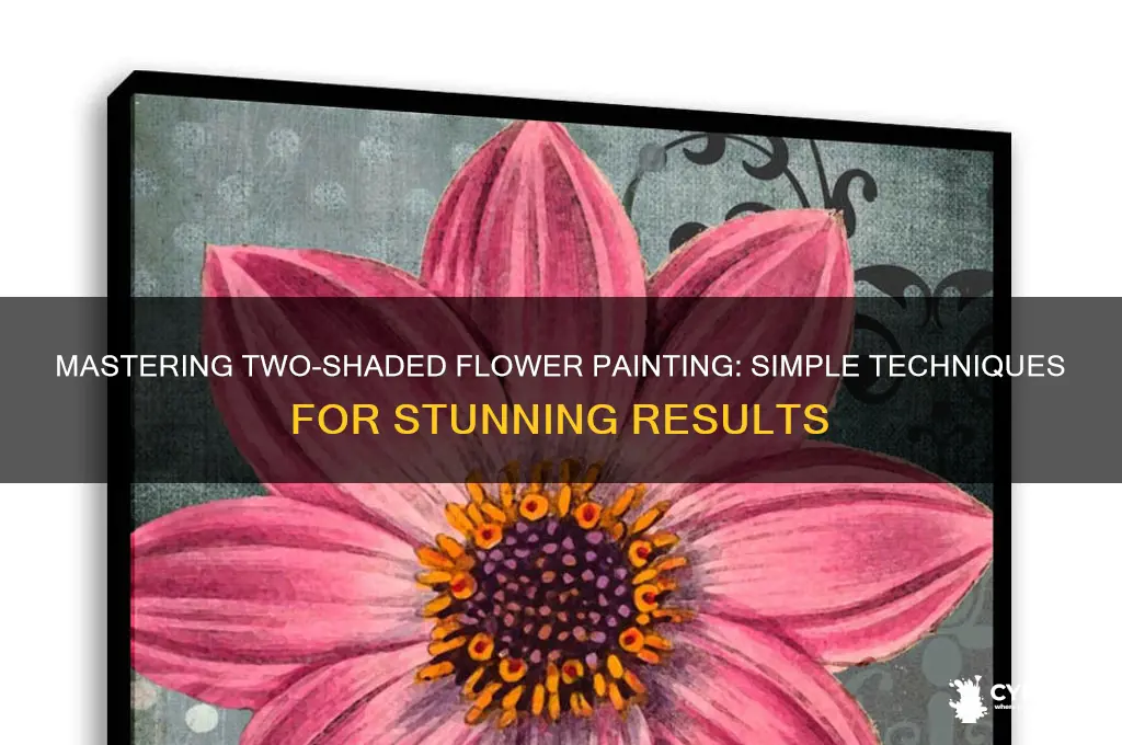 how to paint a two shaded flower