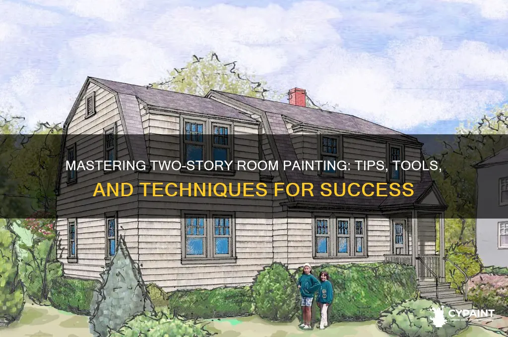 how to paint a two story room