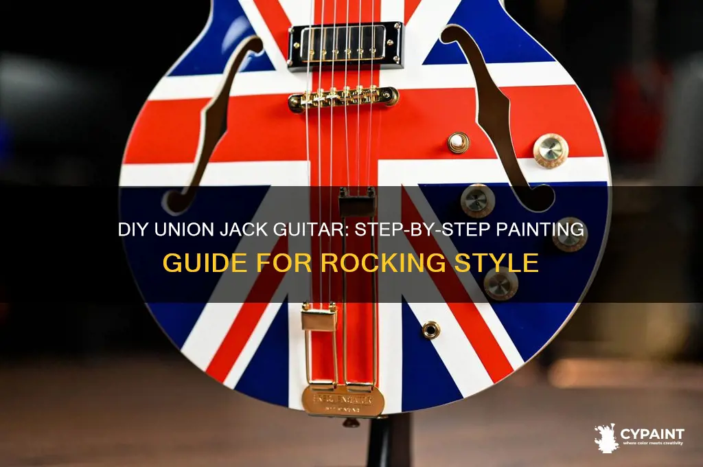how to paint a union jack guitar