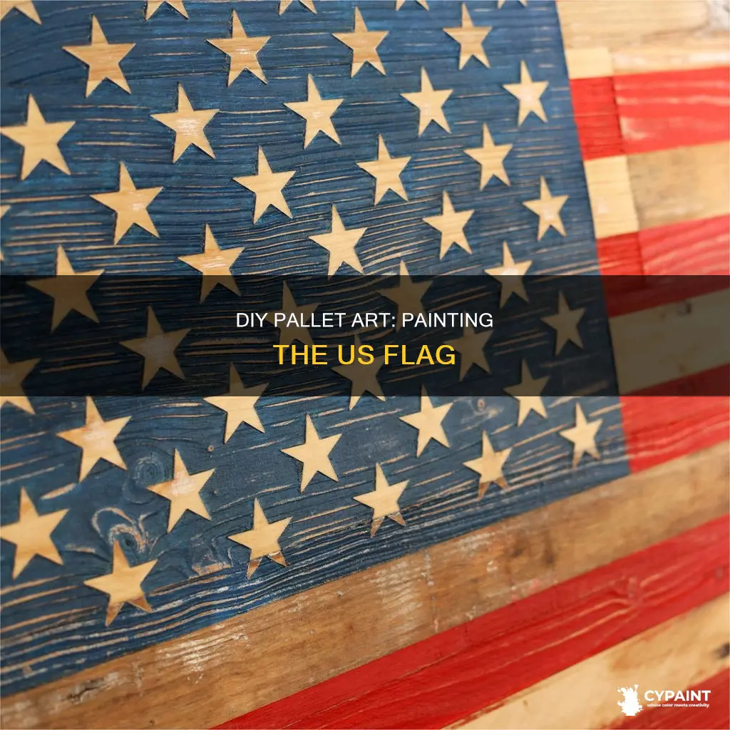 how to paint a us flag on a pallet