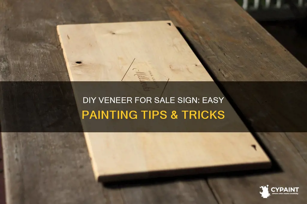 how to paint a vaneer for sale sign
