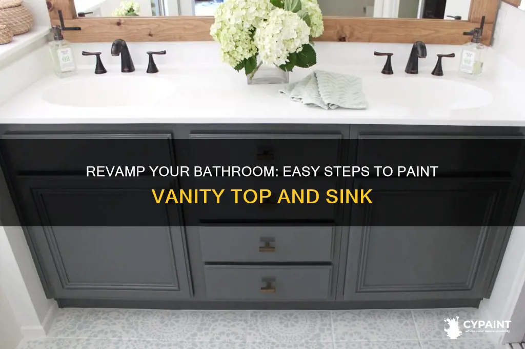 how to paint a vanity top and sink