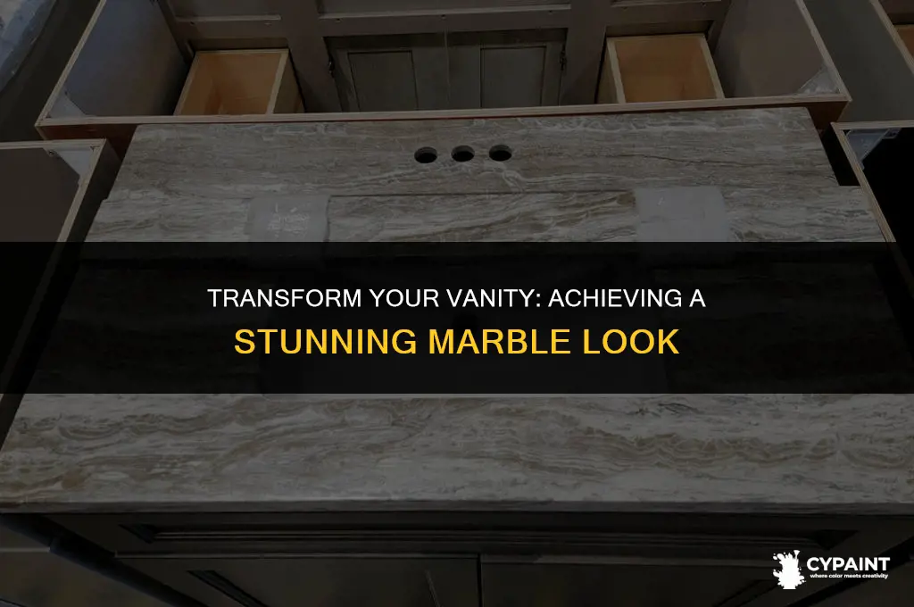 how to paint a vanity top in a marble look