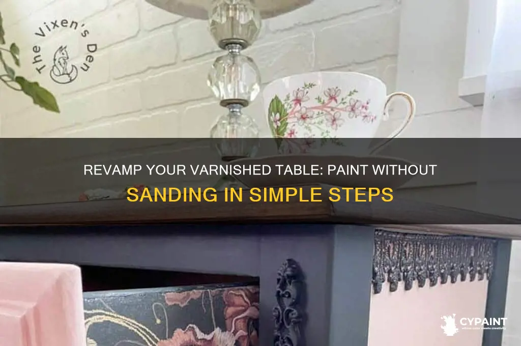 how to paint a varnished table without sanding