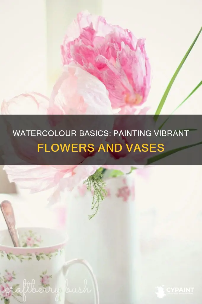 how to paint a vase of flowers in watercolour