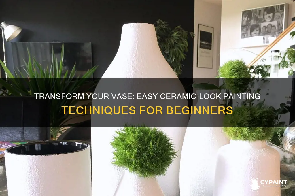 how to paint a vase to look ceramic