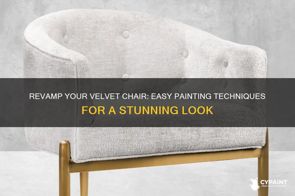 how to paint a velvet fabric chair