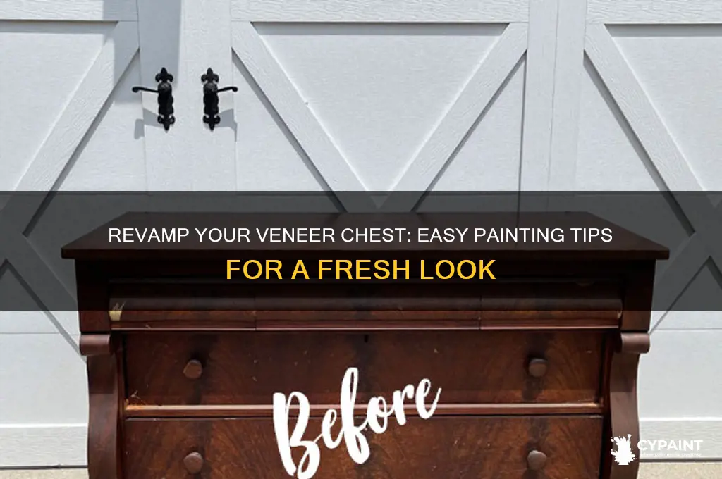 how to paint a veneer chest of drawers