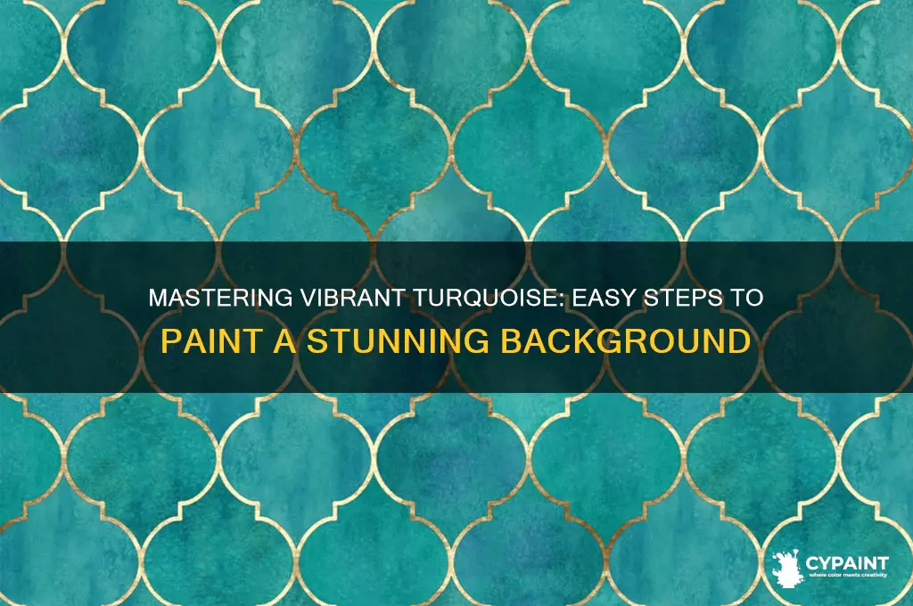 how to paint a vibrant turquoise background
