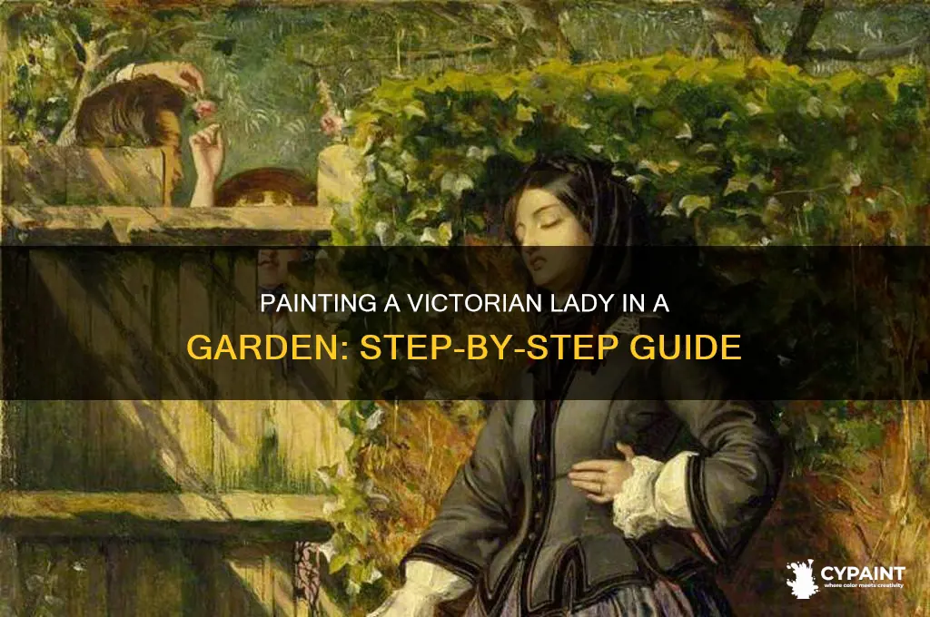 how to paint a victorian lady in garden