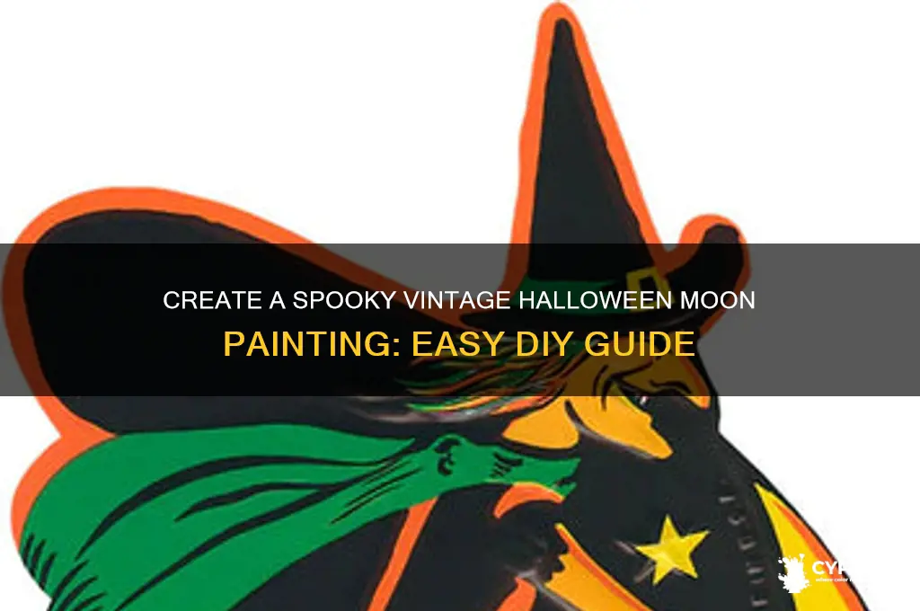 how to paint a vinage halloween moon