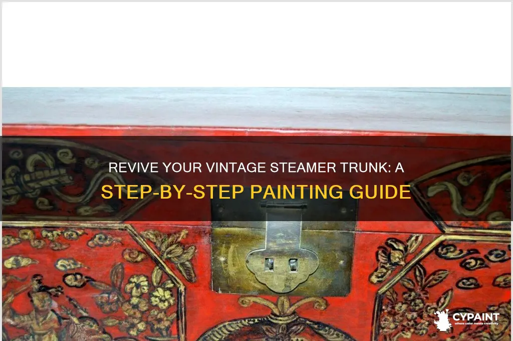 how to paint a vintage steamer trunk