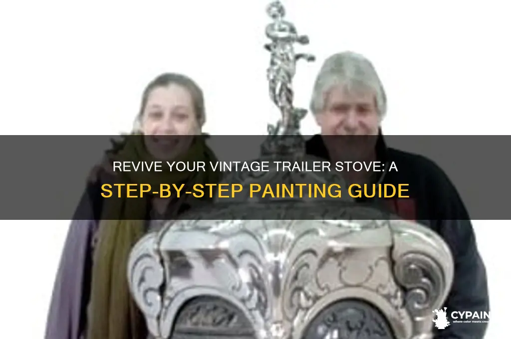 how to paint a vintage trailer stove