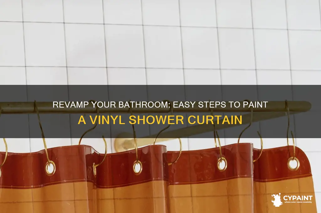how to paint a vinyl shower curtain