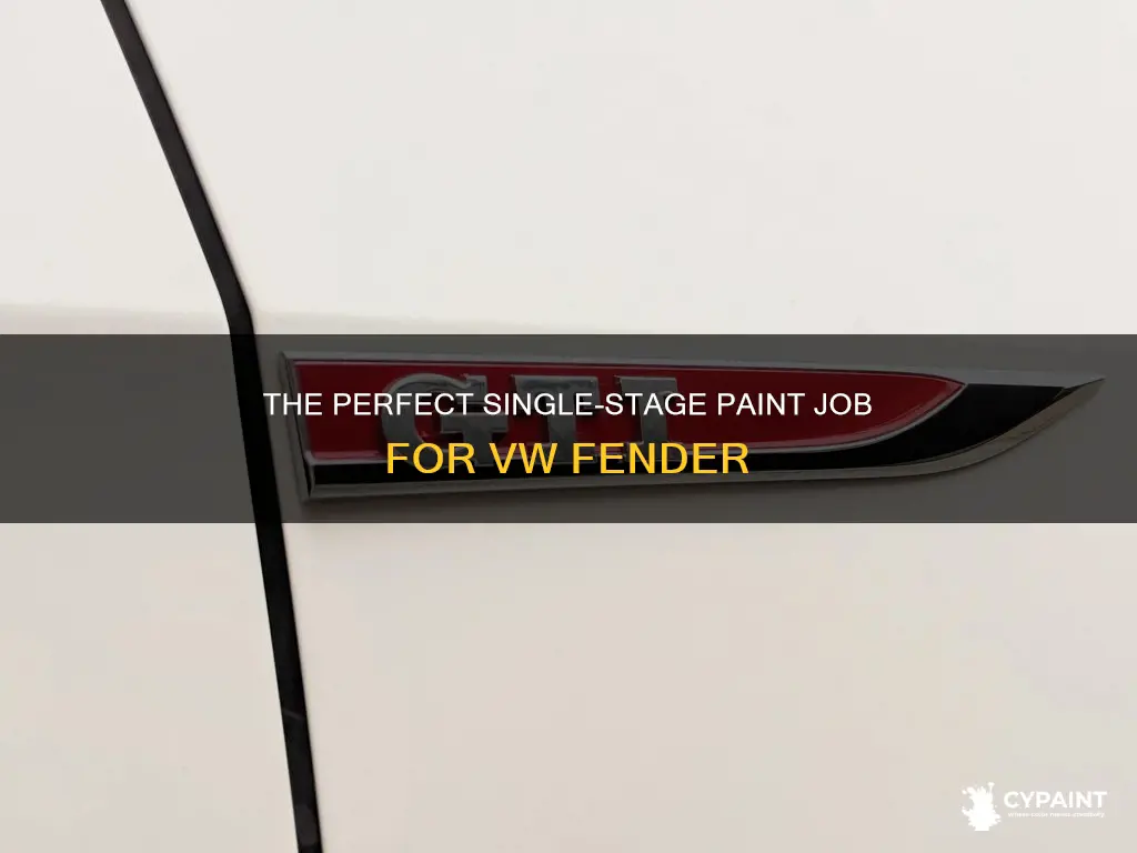 how to paint a vw front fender single stage