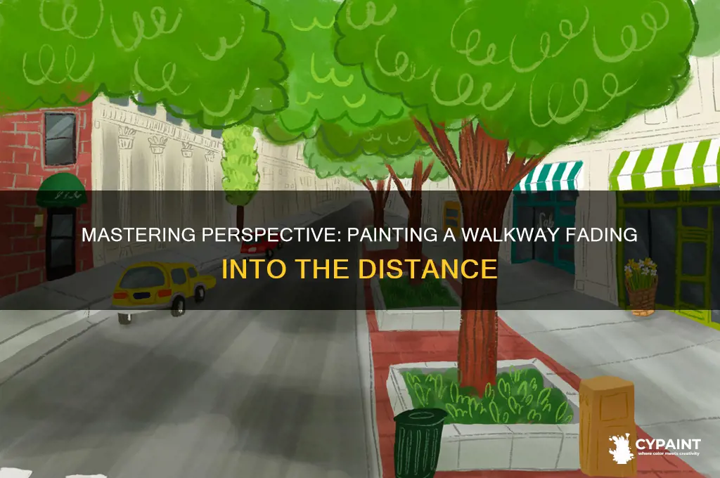 how to paint a walkway into the distance