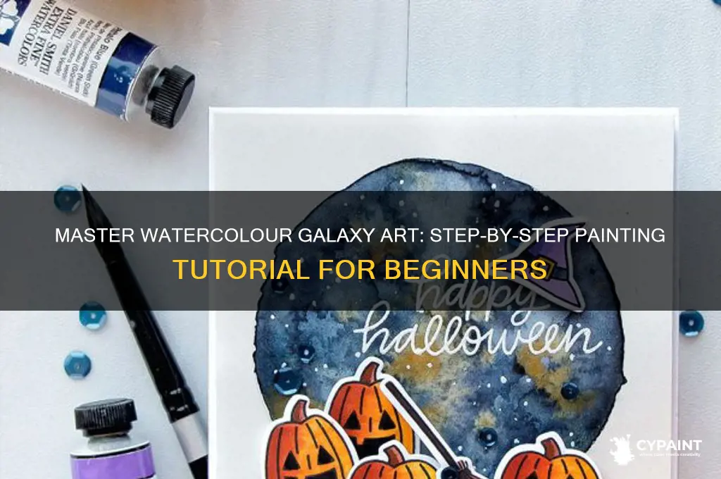 how to paint a watercolour galaxy tutorial