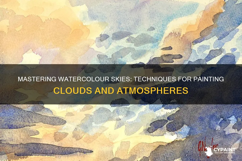 how to paint a watercolour sky with clouds