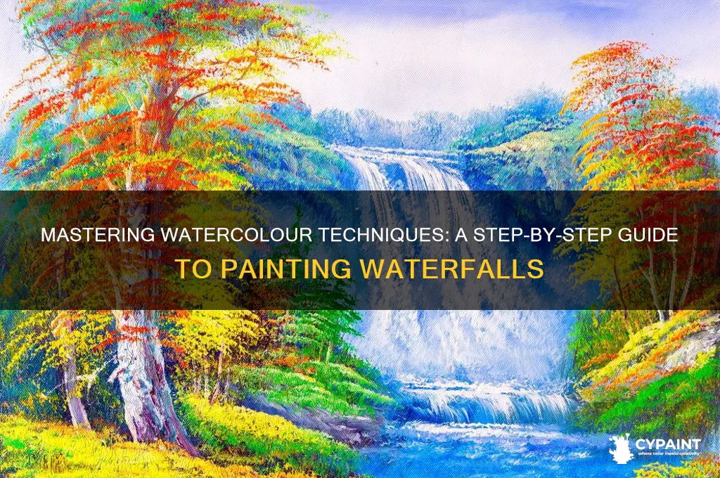 how to paint a waterfall in watercolours