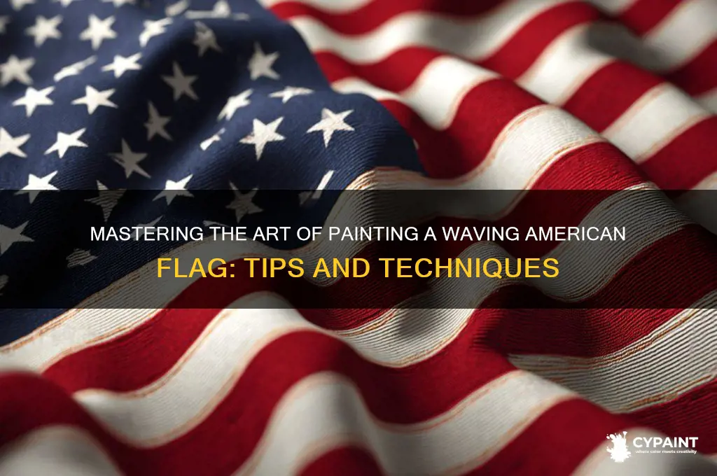 how to paint a waving american flag