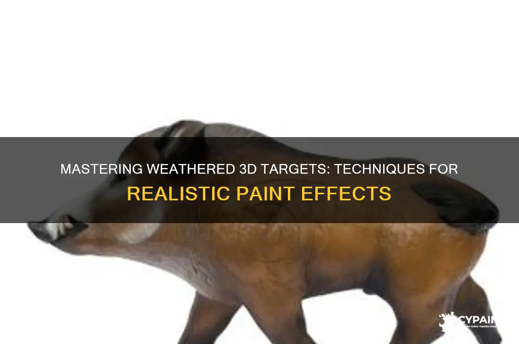 how to paint a weathered 3d target