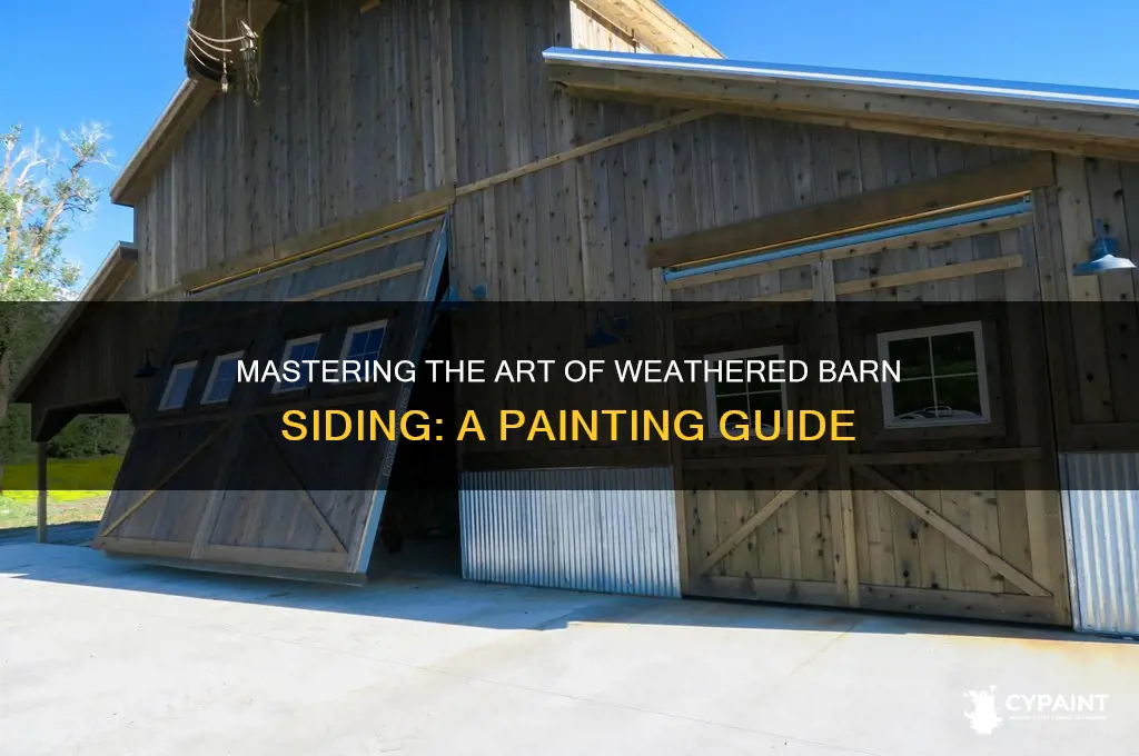 how to paint a weathered barn siding look