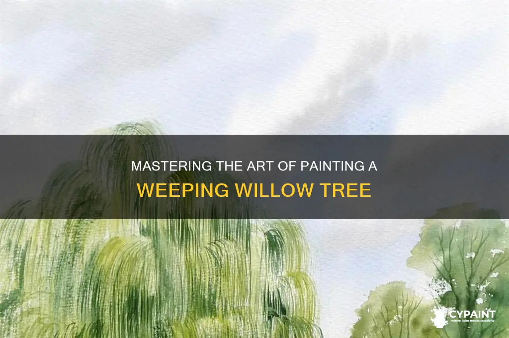 how to paint a weeping willow tree