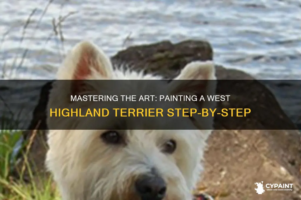 how to paint a west highland terrier