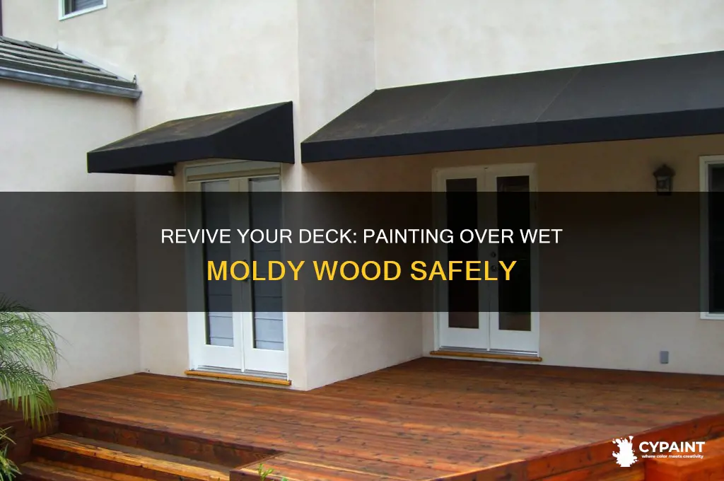 how to paint a wet moldy deck