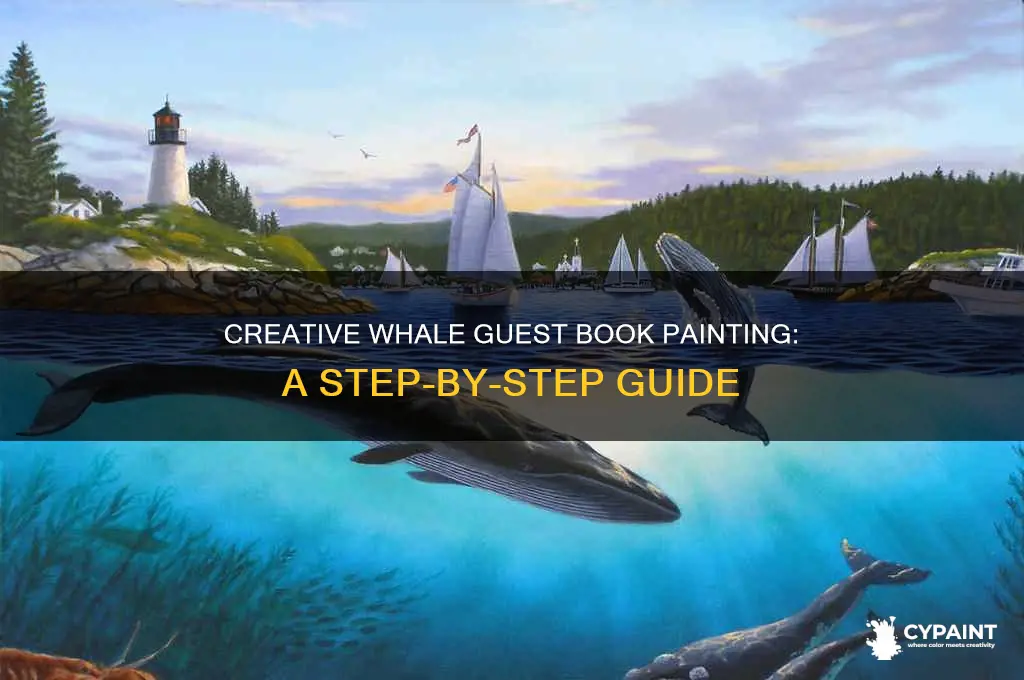 how to paint a whale guest book