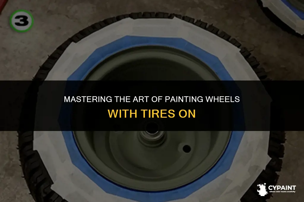 how to paint a wheel with a tire on it