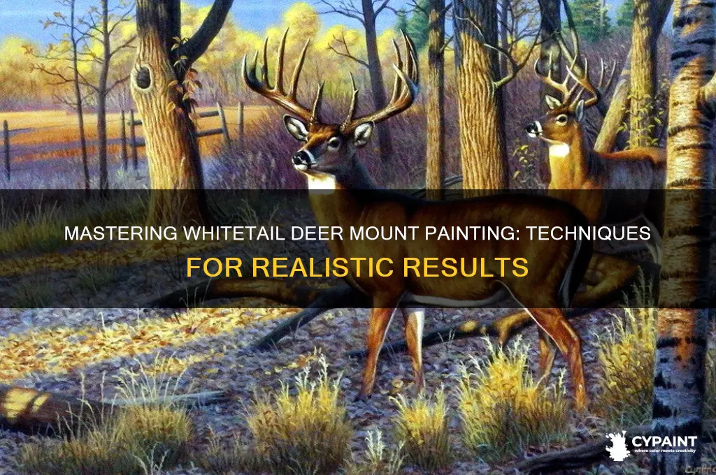 how to paint a whitetail deer mount