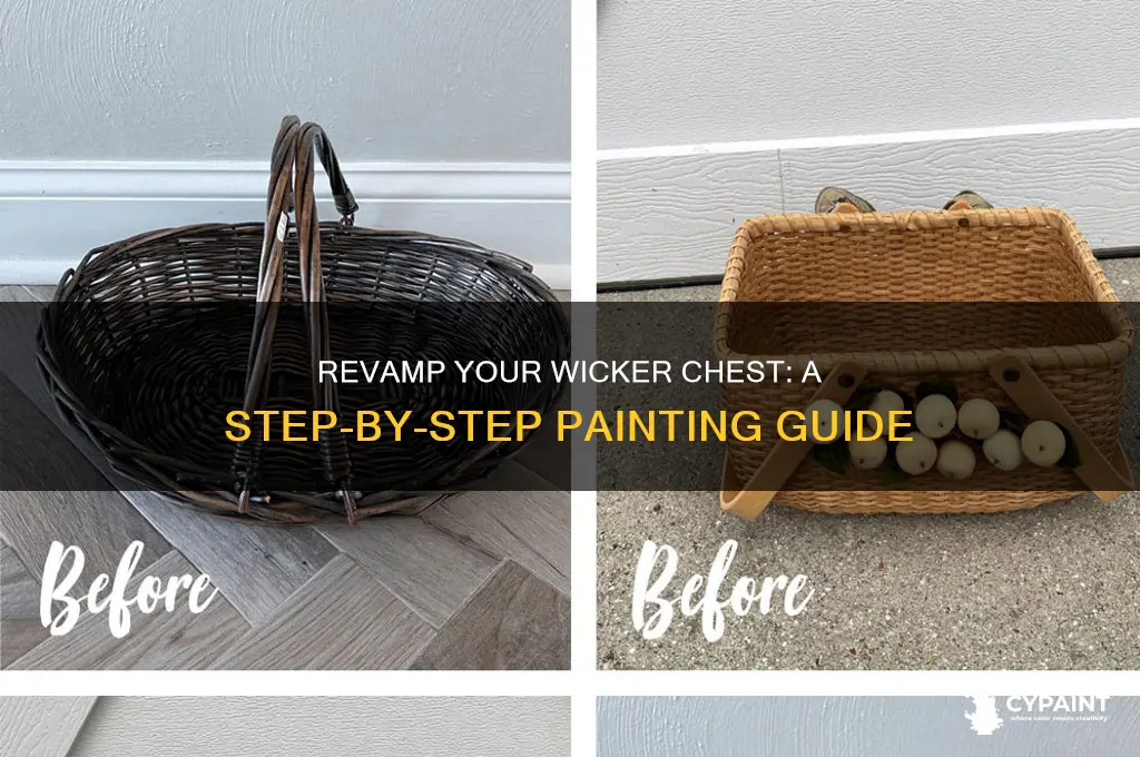 how to paint a wicker chest of drawers