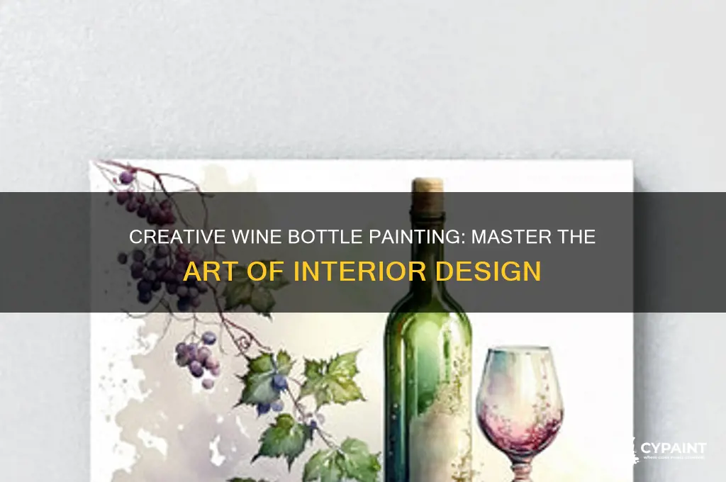 how to paint a wine bottle inside