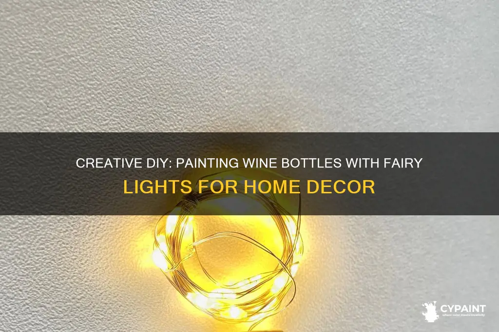 how to paint a wine bottle with lights