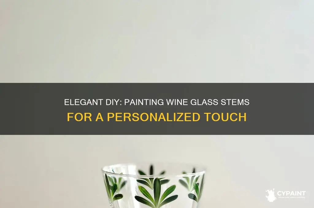 how to paint a wine glass stem