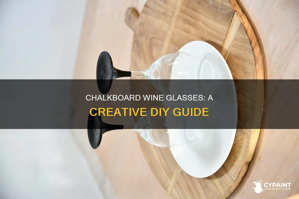 how to paint a wine glass with chalkboard paint